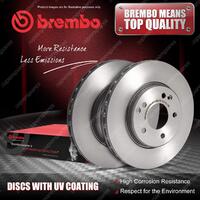 2x Rear Brembo UV Coated Disc Brake Rotors for Abarth 500 595 695 C 312 Smooth