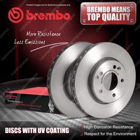 2x Rear Brembo UV Disc Brake Rotors for KIA Optima JF Soul 16" 17" Wheel E.H.