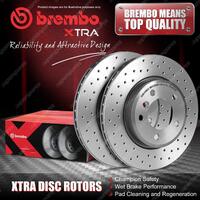 2x Front Brembo Drilled Disc Brake Rotors for Audi A3 8L1 TT 8N3 8N9 1LD 1LV 1LT