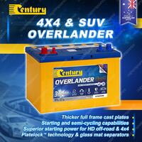 Century Overlander 4X4 Battery for Hyundai Ix35 2.0 CRDi D4HA Terracan 2.9 J3