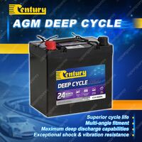 Century Deep Cycle AGM Battery - M6 Insert 58Ah Portable 4WD Sealed Marine Solar