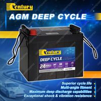 Century Deep Cycle AGM Battery - M6 Insert 75Ah Portable 4WD Sealed Marine Solar