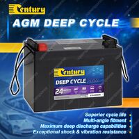 Century Deep Cycle AGM Battery -M8 Insert 105Ah Portable 4WD Sealed Marine Solar