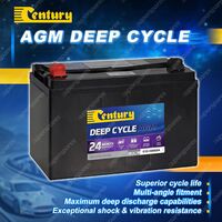 Century Deep Cycle AGM Battery -M8 Insert 120Ah Portable 4WD Sealed Marine Solar