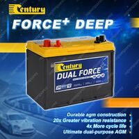 Century Deep Force+ Battery - 12 Volt Multi Terminal - D Polarity 75Ah