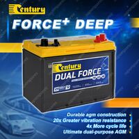 Century Deep Force+ Battery - 12 Volt 75Ah for 4x4 SUV Caravans Marine