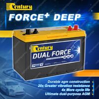 Century Deep Force+ Battery - 12 Volt 90Ah for 4x4 SUV Caravans Marine