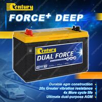 Century Deep Force+ Battery - 12 Volt Multi Terminal - D Polarity 100Ah