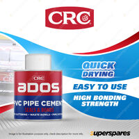 CRC PVC Adhesive Pipe Cement 500ml - Rapid Drying Waterproof Bond