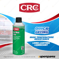CRC Dry Moly Lube 312g - Long Lasting Surface Lubricant Non-Conductive Dry Film