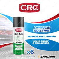 6 x CRC Belt Grip 400g/575ml - for Industrial Belt Flat Round and V-belt