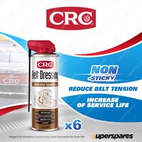 6 x CRC Belt Dressing Lubricant 500ml - Extending Belt Life By Reducing Tension