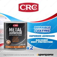 2 x CRC Metal Armour Zinc-Rich Primer & Sealer 1L - Durable Coating