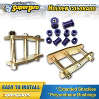 Extended Greasable Shackles & Superpro Bushings kit for Holden Colorado RG 12-on