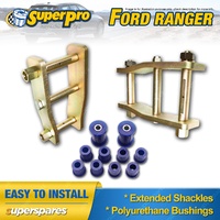 Extended Greasable Shackles & Superpro Bushings kit for Ford Ranger PJ-PK 06-11
