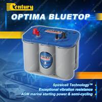 Century Bluetop Optima Battery - 12 Volts 750CCA 120RC 55Ah Warranty 36M