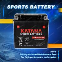 Katana Sports Battery - 12V 200CCA 12Ah for Piaggio Various Models Motorcycle