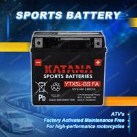 Katana Sports Battery - 12V 80CCA 4Ah for Yamaha Various Models Motorcycle
