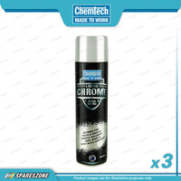 3 Chemtech Liquid Chrome High Shine Aerosol Spray 400G Reflective Chrome Finish
