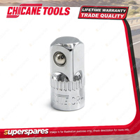 Chicane 3/8"(F) x 1/2"(M) Socket Adapter - Chrome Plated Chrome Vanadium Steel
