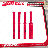 4 Pcs of Chicane Plastic Scraper Set - Overall Length 270mm Polypropylene Edges