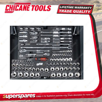 104 Pcs of Chicane Socket Set & Eva Tray - Include Sockets and Handle