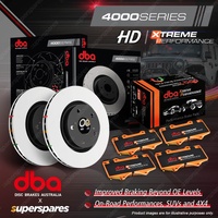DBA Front 4000 HD Brake Rotors & Xtreme Pads for Holden Caprice Statesman WM 3.6