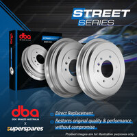 2x DBA Rear Street Series Brake Drums for Daewoo Kalos T200 1.5L F15S 2003-2004