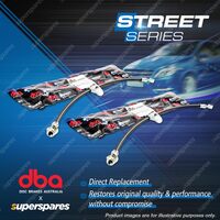 2Pcs DBA Rear Street Series Brake Hoses for Subaru Liberty BE B12 BE5 2.0L 01-03