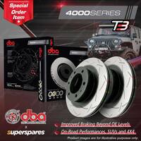 DBA Front 4000 T3 Slotted Disc Brake Rotors for Honda CR-Z ZF Edix BE Integra DC