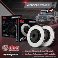 DBA Front 4000 T3 Slotted Disc Brake Rotors for Gmc Sierra 2500 3500 6.6L 11-on