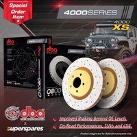 DBA Front 4000 XS Drilled Disc Brake Rotors for Acura CX RSX Type S 2002 - 2007