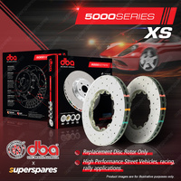 2x DBA Front Crossed Drilled & Slotted Disc Rotors for Porsche 718 911 996 997
