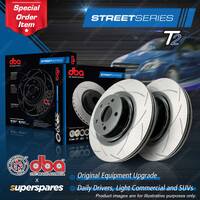 DBA Street Series T2 Slotted Rear Disc Brake Rotors for BMW 520I 525TD TDS E39