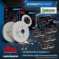 DBA Street Front Disc Brake Rotors Pads Hoses for Subaru Liberty BL B13 BL5 BL9