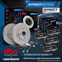 DBA Front Disc Brake Rotors Pads Hoses for Nissan Patrol ST ST-L ST-S TI GU Y61