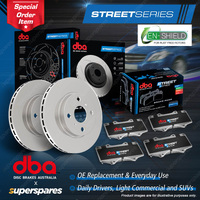 DBA Street Front Disc Brake Rotors Pads for Subaru Liberty GT STI BL B13 BL5