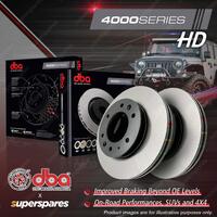 2x DBA Front 4000 HD Disc Brake Rotors for Land Rover Range Rover Sport I L320