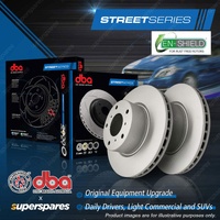 DBA Rear Street Series EnShield Disc Brake Rotors for Abarth 500 595 595C 1.4L
