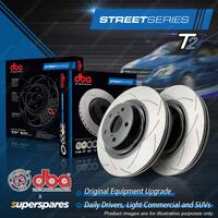 2x DBA Rear Street T2 Slotted Brake Rotors for Chrysler PT CRUISER PT 2.4L 105kW