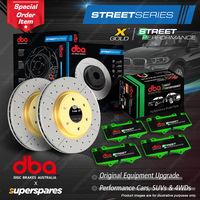 DBA Front X-Gold Brake Rotors Perf Pads for Holden Colorado RC Rodeo RA 3.5 3.6