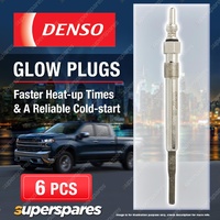 6 x Denso Glow Plugs for Audi A4 8H7 B6 8HE B7 Allroad 4BH C5 A8 4E 3.0 TDI