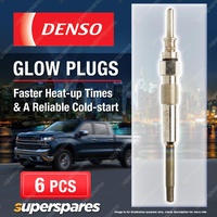 6 x Denso Glow Plugs for BMW X5 E53 3.0 d M57 D30 306D1 2925cc 6Cyl 2001 - 2003