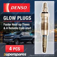4 x Denso Glow Plugs for Ford Transit VF VG 2.5 TD 4DA 4EB 4ED 4GF 4FB 4HB 4HC