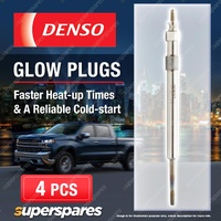 4 x Denso Glow Plugs for Ford Ranger PX 2.2 TDdi GBVAJQJ 2198cc 4Cyl 2011 - On