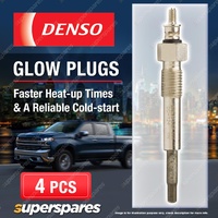 4 x Denso Glow Plugs for Isuzu Gemini JT 1.5 D 4EC1 1488cc 4Cyl Voltage 11 4EC1