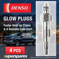 4 x Denso Glow Plugs for Nissan 720 Navara D21 Urvan E23 2.3 D 2.5 D SD23 SD25