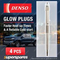 4x Denso Glow Plugs for Nissan Almera Tino V10 Navara D22 D40 Pathfinder III R51