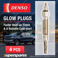 4 x Denso Glow Plugs for Nissan Navara D21 D22 Terrano II R20 Urvan E24 2.7 D
