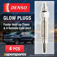 4 x Denso Glow Plugs for Nissan Navara D22 3.0 TD Terrano II R20 2.7 TDi TD27TI
